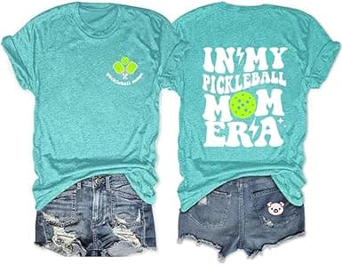 Pickleball Shirt for Women – Letter Novelty Graphic Tee