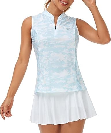 Women's Sleeveless Tennis Golf Pickleball Shirts UPF 50+