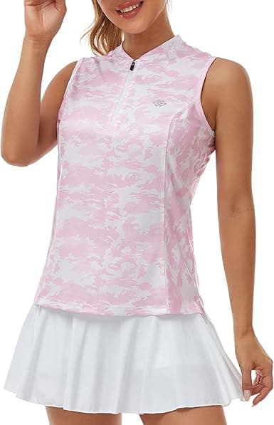 Women's Sleeveless Tennis Shirt Quick Dry Pickleball Shirts UPF 50+