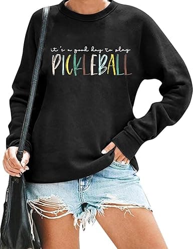 Pickleball Shirts for Women – Was That Out Graphic (Dark Blue)