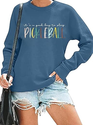 Pickleball Sweatshirt for Women – Good Day to Play Long Sleeve Pullover