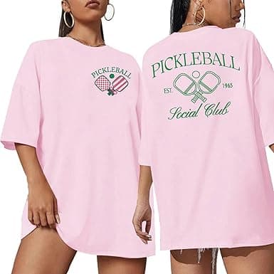 Women's Oversized Pickleball Team Graphic T-Shirt
