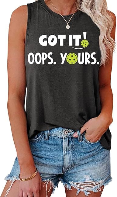 Pickleball Tank Top – Got It Oops Yours Sleeveless
