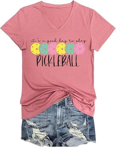 WESEOOU V-Neck Pickleball Tees – Women's Casual