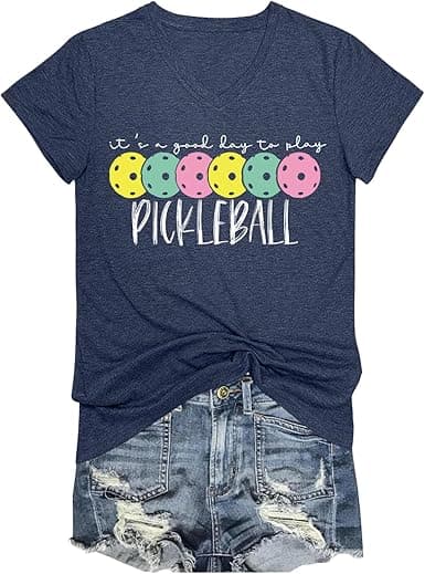 It's A Good Day – Women's V-Neck Pickleball Tee