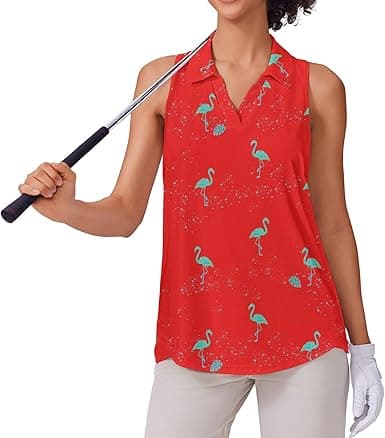PINSPARK Women's UPF 50+ Quick Dry Tennis Polo Racerback