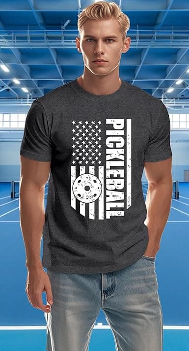 Qskall American Flag Pickleball – Patriotic Tee