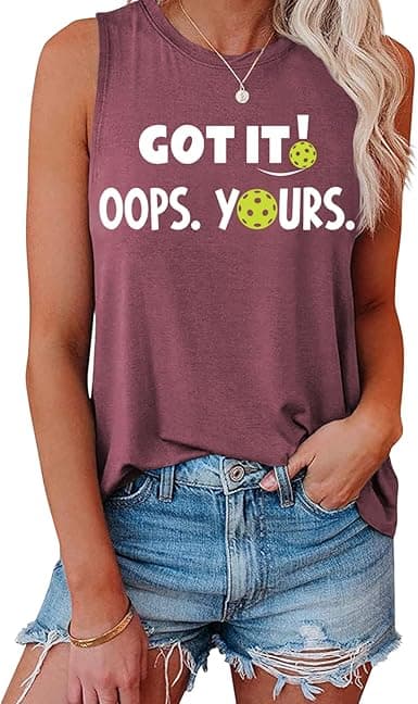 Pickleball Tank Tops – Got It Oops Yours Summer