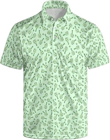 Funny Golf Hawaiian Pickleball Polo – Print Shirt