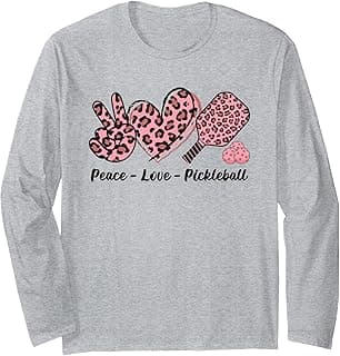 Peace Love Pickleball Ladies Cute Pickleball Player Long Sleeve T-Shirt