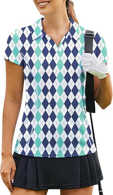 PINSPARK Women's Polo Tennis Pickleball Shirt V-Neck