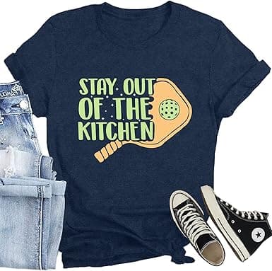 Stay Out Kitchen – Women's Printed Pickleball Shirt