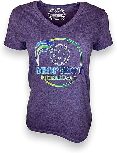Women's Pickleball V-Neck Tee – Heartbeat Graphic