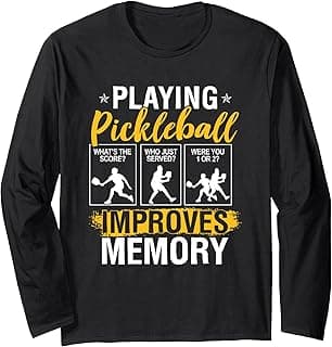 Funny Pickleball Memory Graphic Women Men Pickleball Player Long Sleeve T-Shirt
